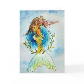 Giggling Mermaid Card