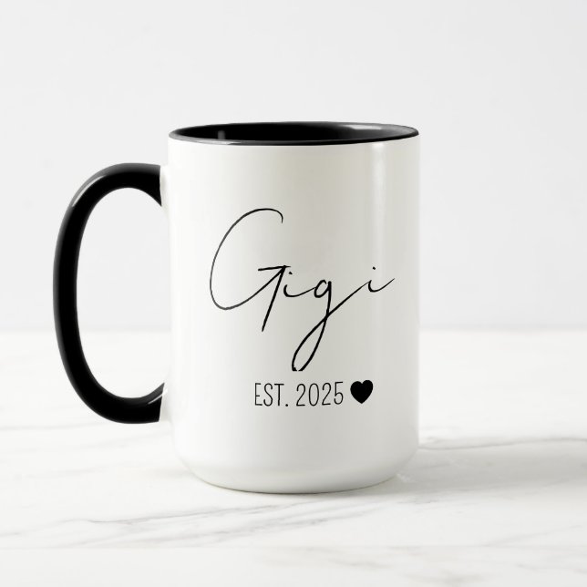 Gigi And Papa Mugs, Grandparents Pregnancy Announc Mug (Left)