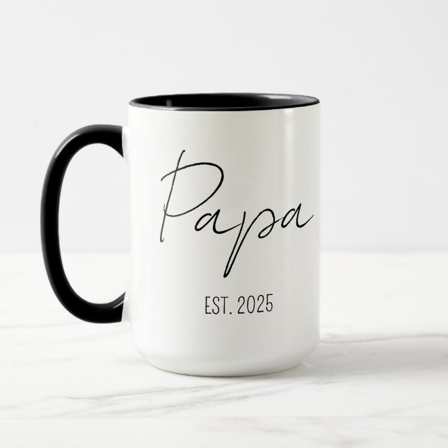 Gigi And Papa Mugs, Grandparents Pregnancy Announc Mug (Left)