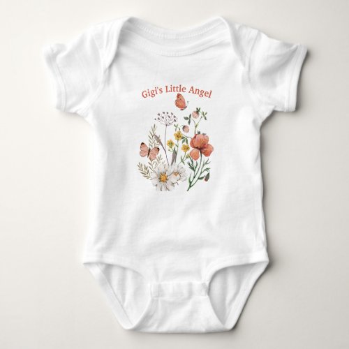 Gigi Baby Bodysuit New Infant Flower Clothes