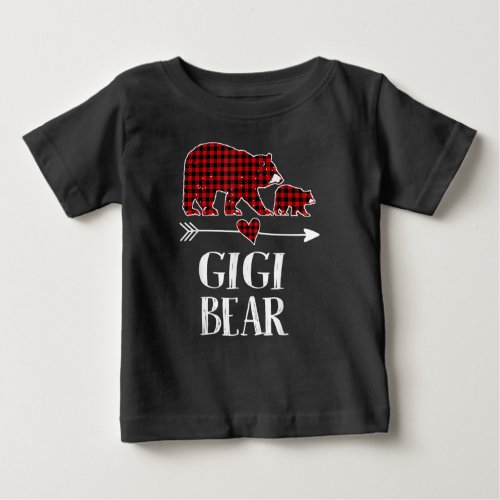 Gigi Bear Christmas Pajama  Paint Art Baby T_Shirt