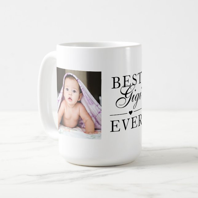 Gigi Birthday Custom Photo Coffee Mug (Front Left)