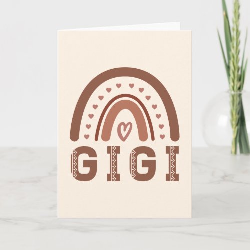 Gigi Boho Rainbow Cute Grandma Gifts Card