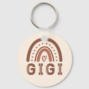 Gigi Boho Rainbow Cute Grandma Gifts Keychain
