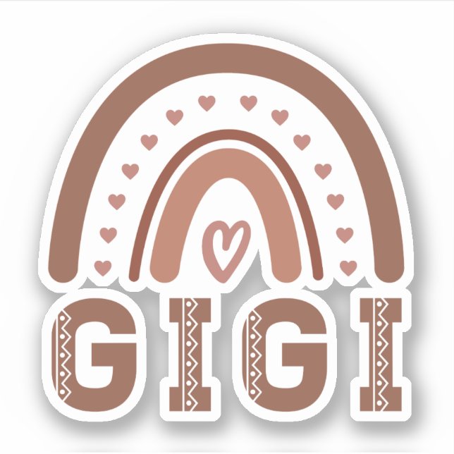 Gigi Boho Rainbow Cute Grandma Gifts Sticker (Front)