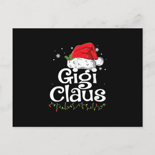Gigi Caus Christmas Pajamas Santa Invitation Postcard