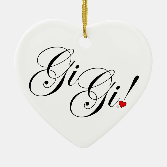 GiGi! Ceramic Ornament (Front)