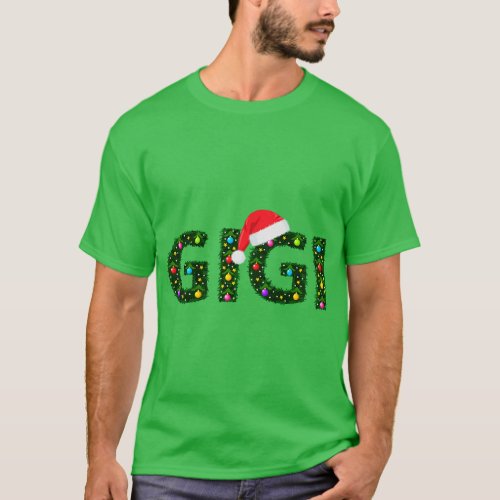 Gigi Christmas Pajama Family Matching Grandma Gran T_Shirt