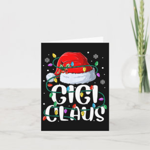 Gigi Claus Christmas Lights Grandma Pajama Family Card