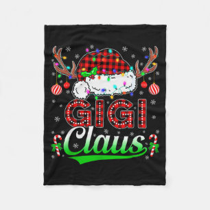 Gigi Claus Christmas Lights Matching Family Xmas P Fleece Blanket