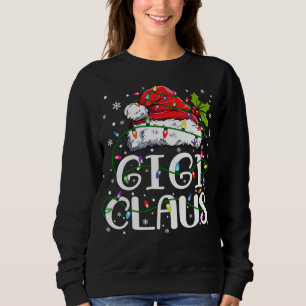 Gigi Claus Christmas Lights Pajama Family Matching Sweatshirt