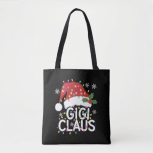 Gigi Claus Christmas Lights Pajama Family Matching Tote Bag