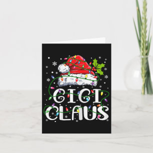 Gigi Claus Christmas Santa Hat Matching Family Xma Card