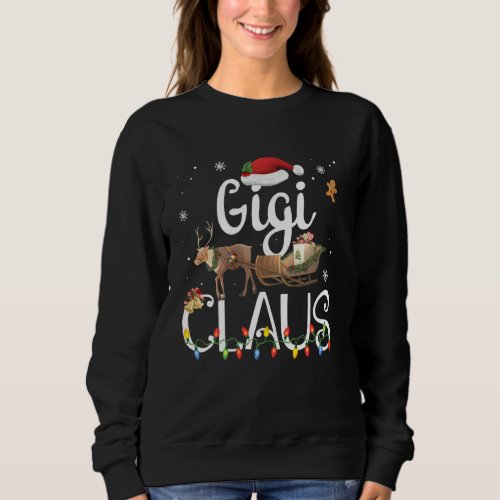Gigi Claus Funny Grandma Santa Pajamas Christmas G Sweatshirt