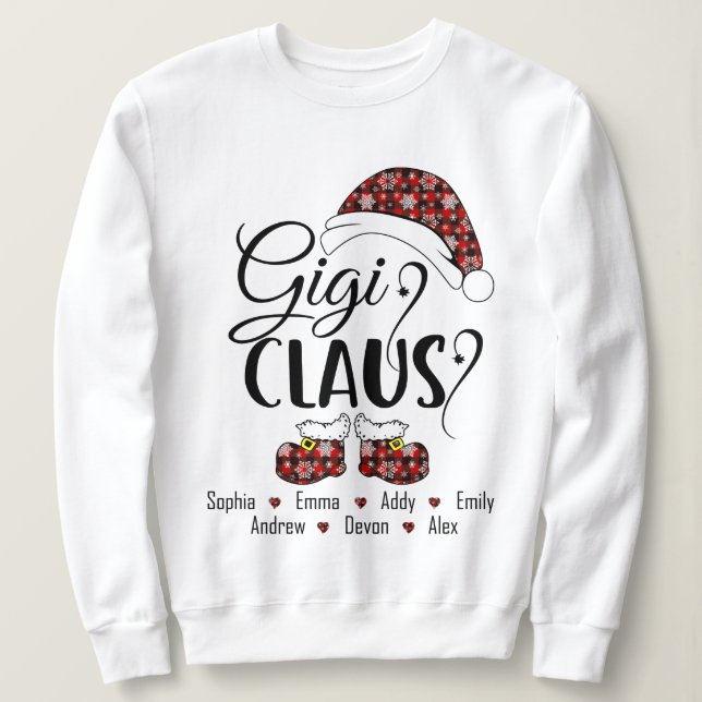 Gigi Claus Gift For Christmas Sweatshirt (Design Front)