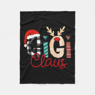 Gigi Claus Reindeer Christmas  Fleece Blanket