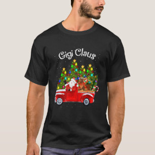 Gigi Claus Riding Car Santa Pickup Reindeer & Chri T-Shirt