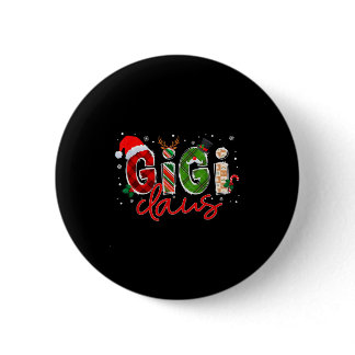 Gigi Claus Santa Claus Family Matching Christmas P Button