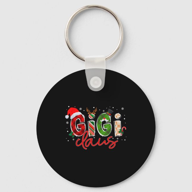 Gigi Claus Santa Claus Family Matching Christmas P Keychain (Front)