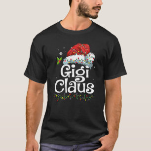 Gigi Claus Santa Hat Christmas Pajama Family Match T-Shirt