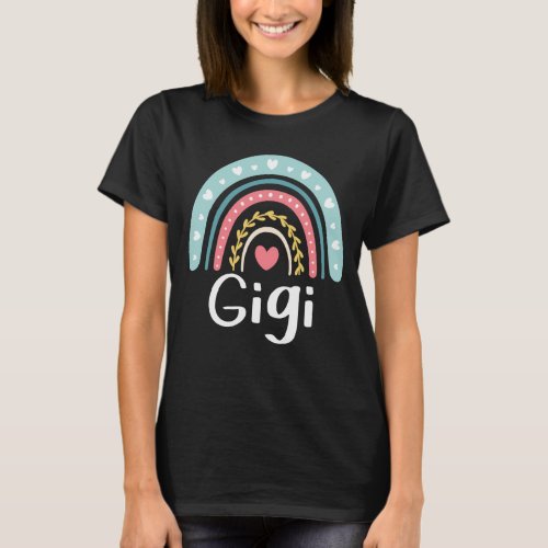 Gigi Cute Grandma Family Matching Rainbow T_Shirt