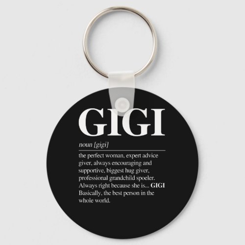 Gigi Definition Grandma Mother Day Gifts Women Keychain