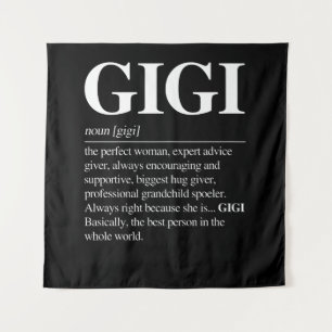 Gigi Definition Grandma Mother Day Gifts Women Tapestry