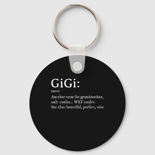 Gigi Definition T Women Gigi Gift Grandma Birthday Keychain