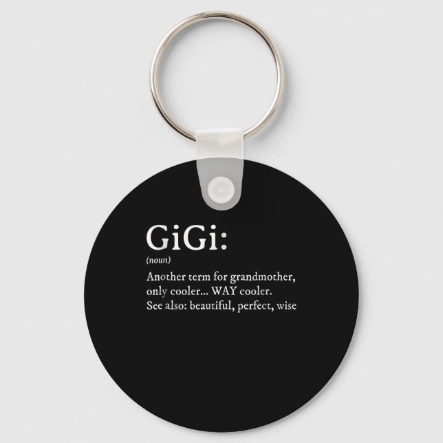 Gigi Definition T Women Gigi Gift Grandma Birthday Keychain (Front)