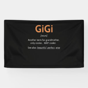 Gigi Definition Women Gigi Gift Grandma Birthday Banner