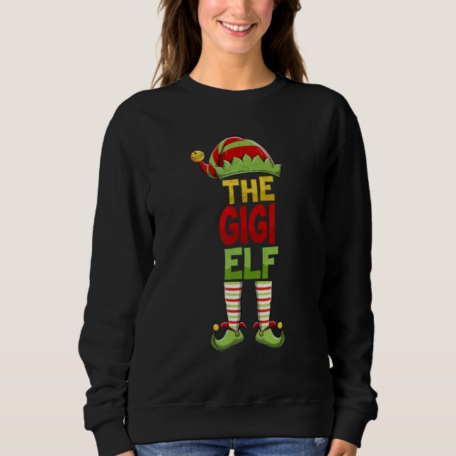 Gigi ELF Family Matching Group Christmas Pajamas Sweatshirt (Front)