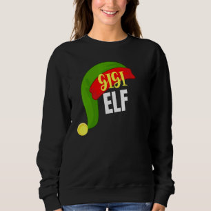 Gigi Elf Matching Family Group Christmas Party Paj Sweatshirt