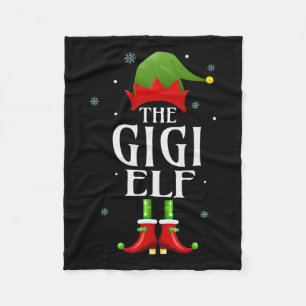 Gigi Elf Xmas Matching Family Group Christmas Part Fleece Blanket