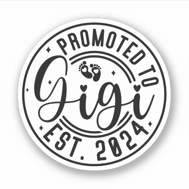Gigi Est 2024, Pregnancy Announcement for Gigi Sticker (Front)