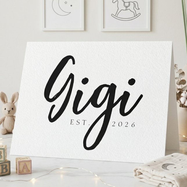 Gigi EST Year Announcement Elegant Script (Creator Uploaded)
