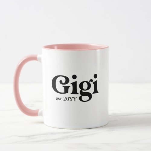 Gigi established Custom Grandma Mug