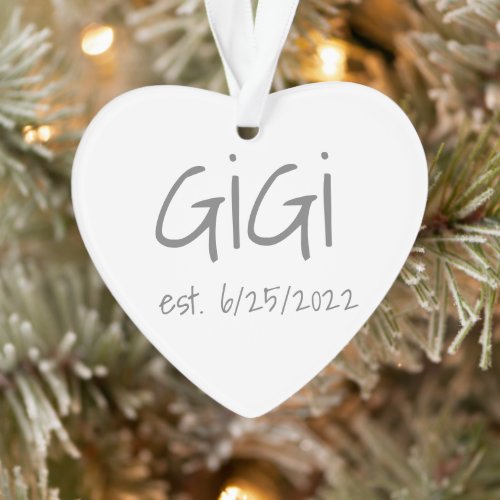 Gigi Established Date Acrylic Ornament 