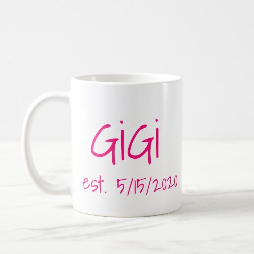 Gigi Established Date Coffee Mug