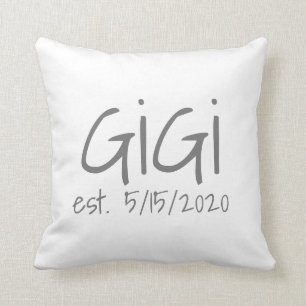 Gigi Established Date Throw Pillow