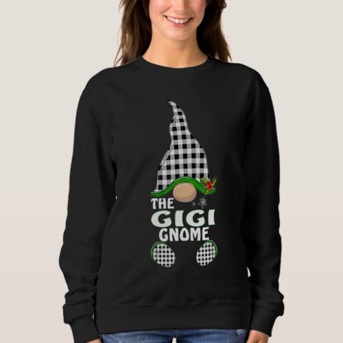 Gigi Gnome Buffalo Plaid Matching Family Christmas Sweatshirt