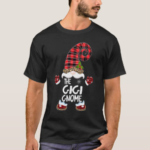 Gigi Gnome Buffalo Plaid Matching Family Christmas T-Shirt