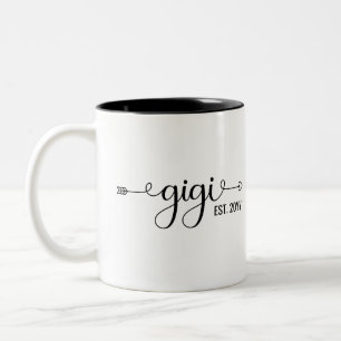 Gigi Grandma established Gifts Grandma to be Two-Tone Coffee Mug