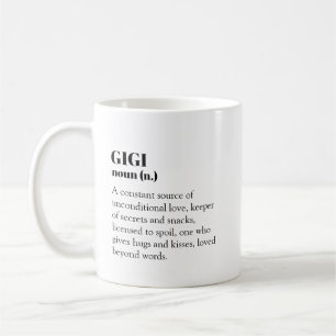 GiGi Grandma Nana Definition Word Noun Gift Coffee Mug