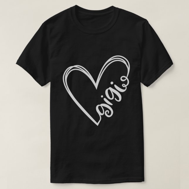 Gigi Heart Grandma Women For Christmas  Mothers Da T-Shirt (Design Front)