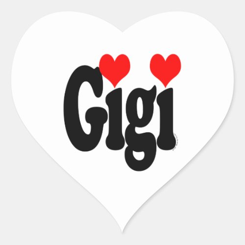 Gigi heart stickers