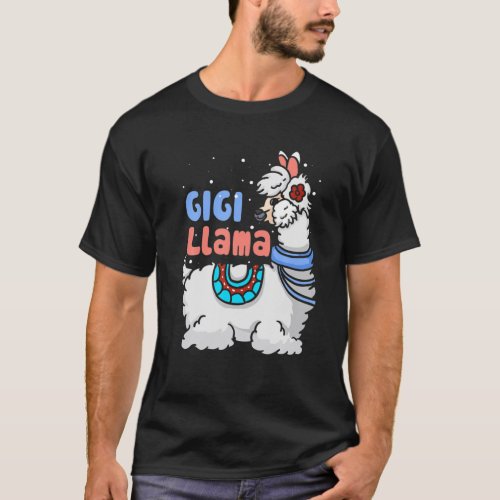 Gigi Llama Matching Family Christmas Pajamas Gifts T_Shirt