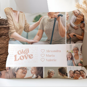 Gigi Love Poetic Photo Collage Throw Pillow