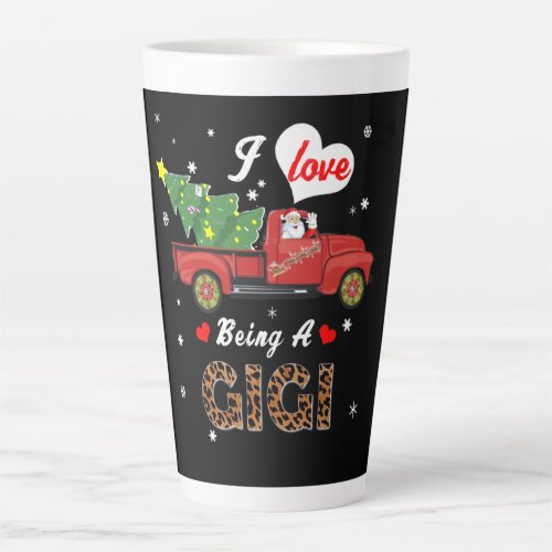 Gigi Lover  I Love Being A Gigi Christmas Tree Latte Mug