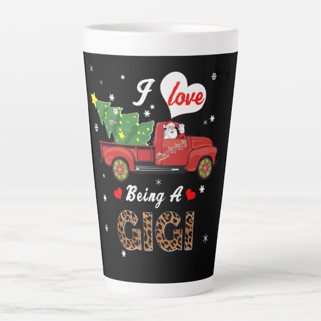 Gigi Lover | I Love Being A Gigi Christmas Tree Latte Mug (Front)