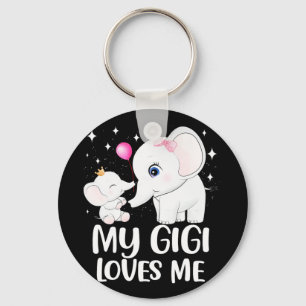 Gigi Loves Me Cute Elephant Tee For Kids On Mother Keychain